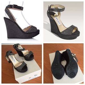 Jimmy Choo Pablo Anthracite Wedges