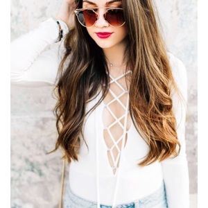 Sexy Lace Up Bodysuit