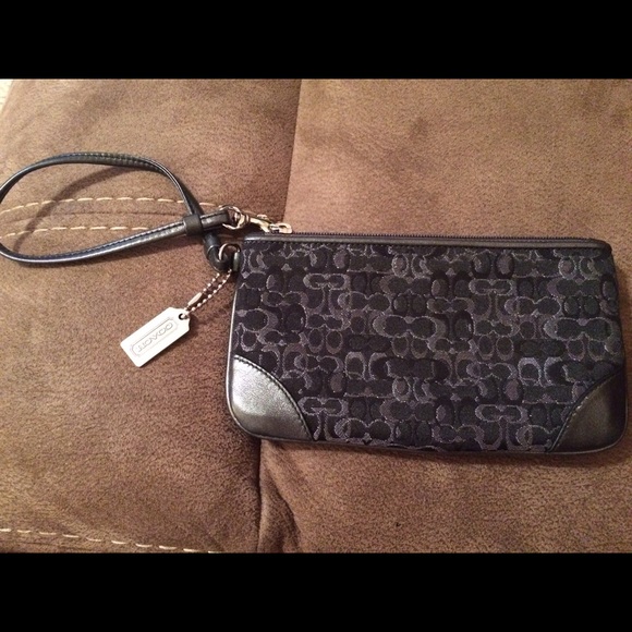 Standard Black Coach Wristlet