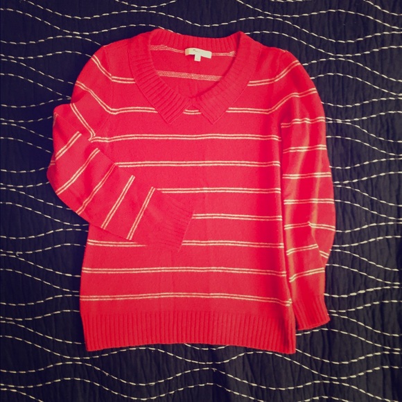 Madewell sweater with white stripes