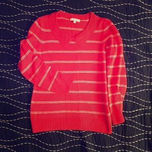 Madewell sweater with white stripes