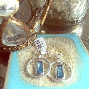 Uno de 50 dazzling baby blue hoop earrings