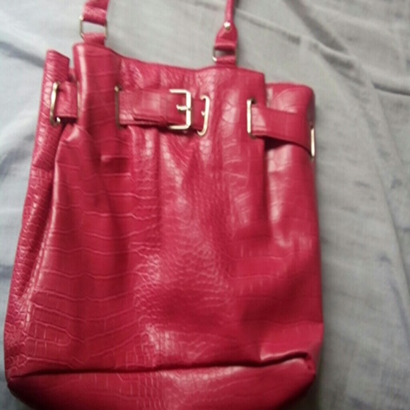 Pink Faux Leather Purse