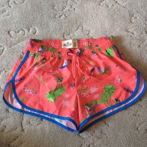 Hollister Hawaii print running shorts/beach shorts