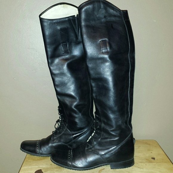 Riding black boots