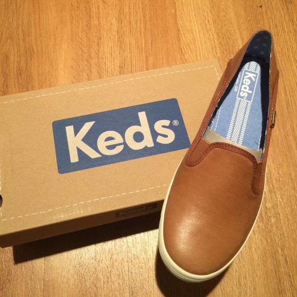 Brand new Keds leather slip on