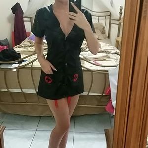 Sexy Black Nurse Halloween Costume