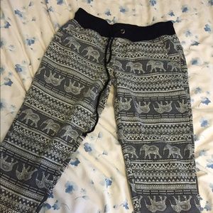 Elephant skinny pants.
