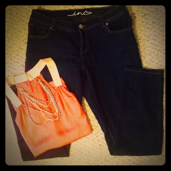 INC indigo dark blue jeans