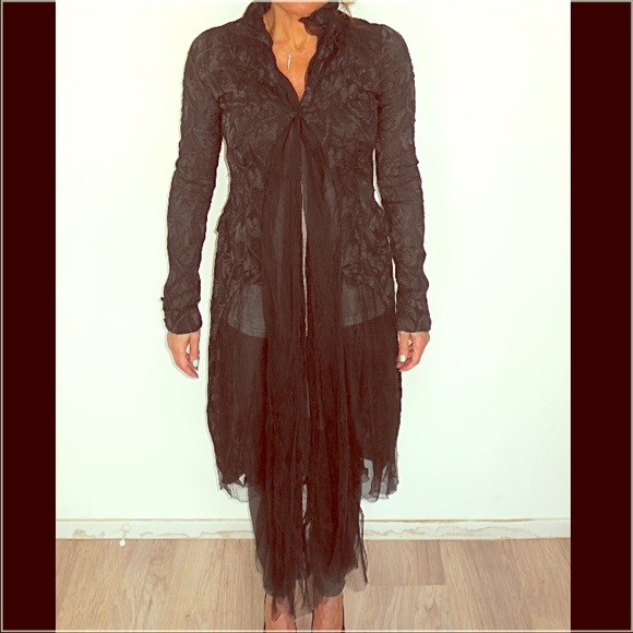 Authentic Marc Le Bihan Lace Chiffon Blazer