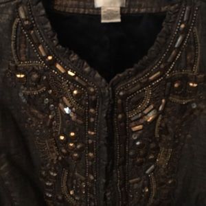 CHICO's jacket with trim