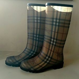 Burberry rain boots