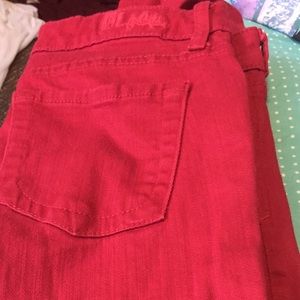 Super cute red skinny jeans