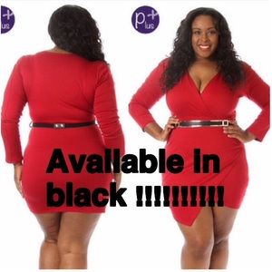 This dress is black not red long sleeve 1x-3x