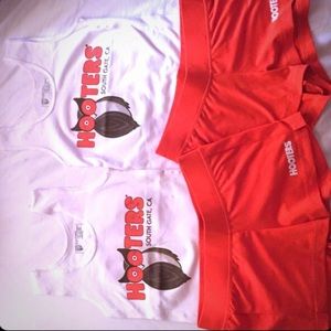 X small top/ bottom Hooters uniform