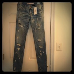 Distressed jeans