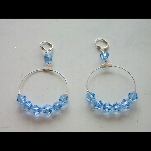 Handmade hoop beaded earrings
