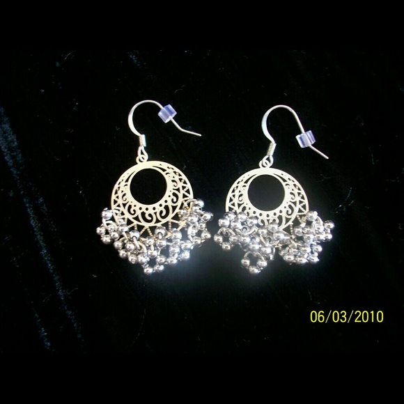 Handmade silver chandelier earrings