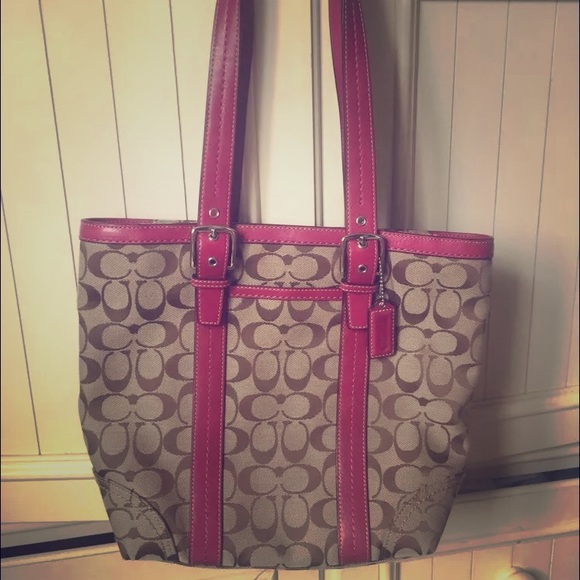 Pink Shoulder Coach Purse