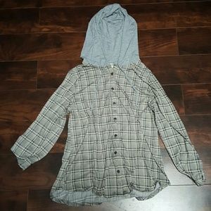 Flannel hoodie