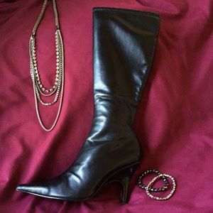 Diba pointed toe black boots