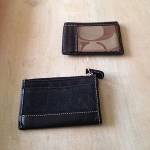 Two small coach wallets