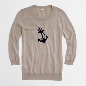 J. Crew Intarsia Anchor Sweater