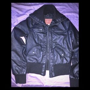 Miss London black faux leather jacket😍 RESERVED