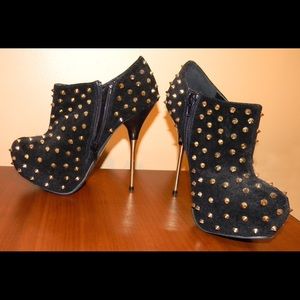 4" Studded Heels/Booties. NWOT