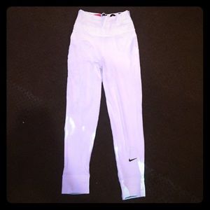 High Waisted White Nike Leggings