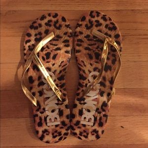 Cheetah flip flops new!