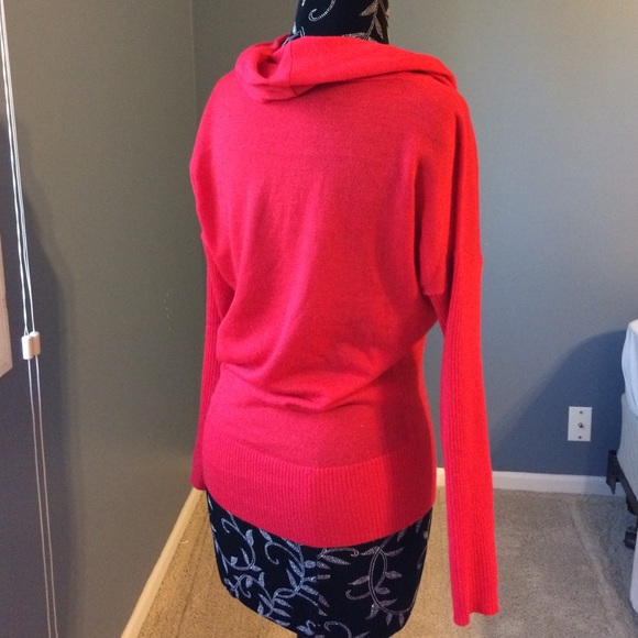 Ann Taylor Loft red wool loose knit sweater - Picture 2 of 4