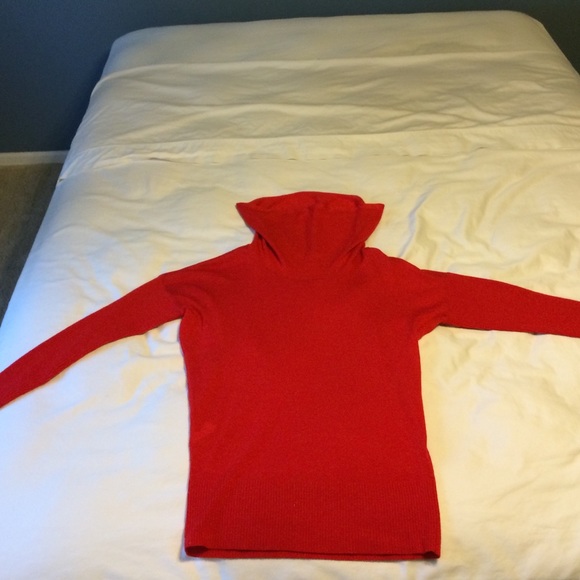 Ann Taylor Loft red wool loose knit sweater - Picture 4 of 4
