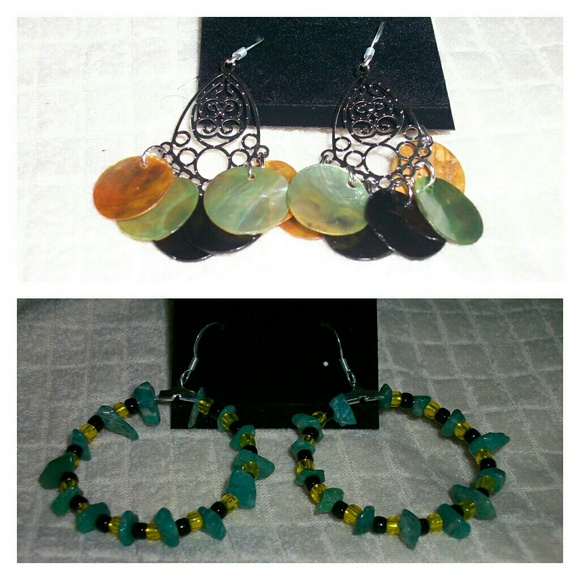 2 for $20: Handmade Jamaican colors earrings