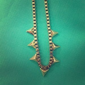 Edgy Spike Gold Adjustable Necklace!