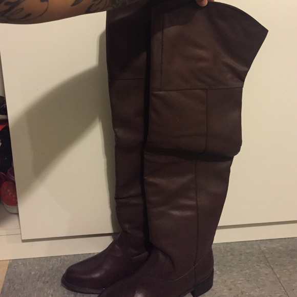 Brown Forever 21 knee high boots
