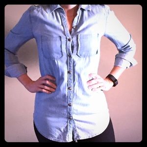 Chambray denim top