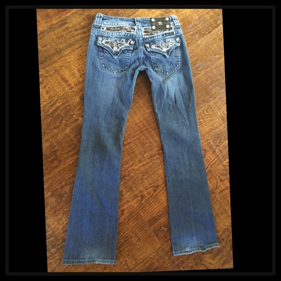 πMISS ME RHINESTONE BLING ON POCKETS, SZ: 27 - Picture 3 of 4