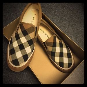 Authentic Burberry Slip-Ons