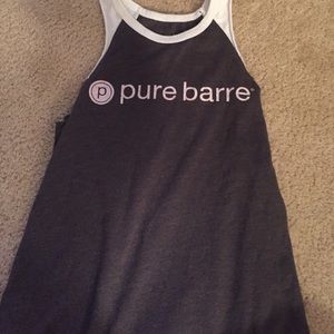 pure barre grey muscle tank