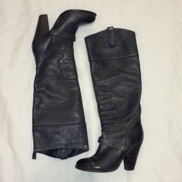 SAM EDELMAN  Naharra  Grey Leather Boots