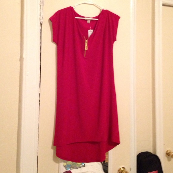 Red Asymmetrical Dress