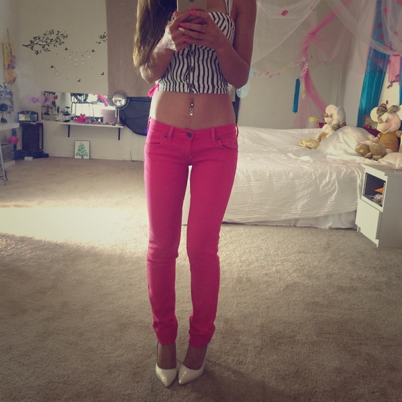 Hot pink jean