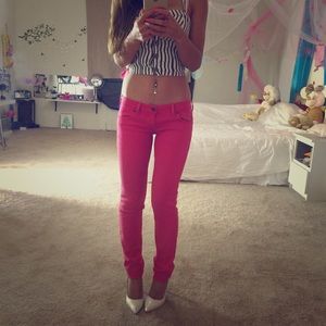 Hot pink jean