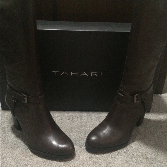 Tahari dark brown high boots - size 8.5