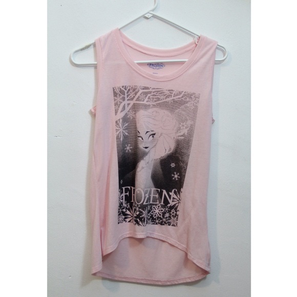 Pink Disney Frozen Elsa Sleeveless Tee
