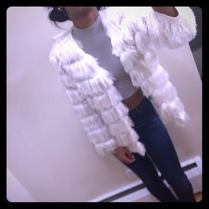 White fringe jacket