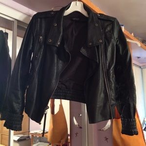 Topshop faux leather jacket