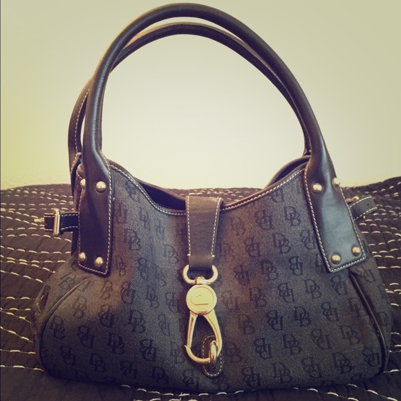 Dark blue and black Dooney & Bourke purse