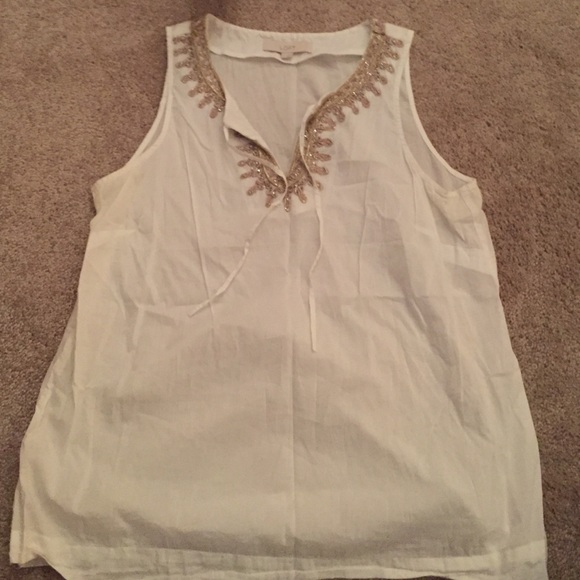 Loft embellished tunic tank